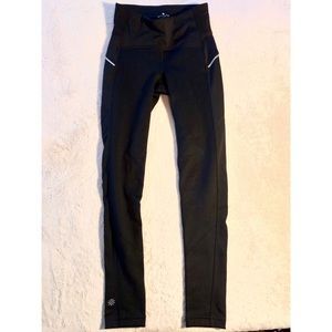 Black Athleta Fleece Lined Leggings XS